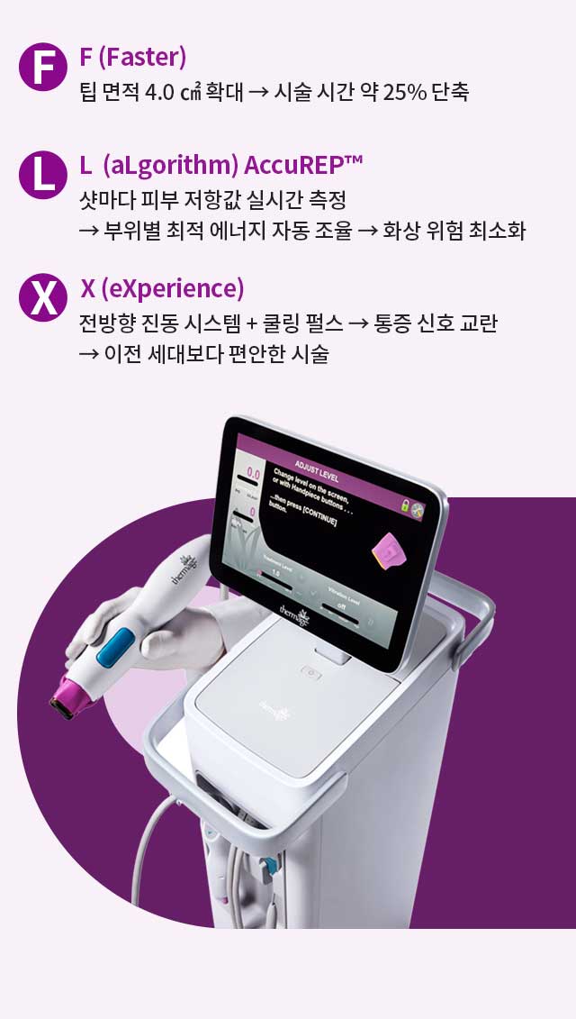 써마지FLX가 이전 세대 써마지와 다른 점